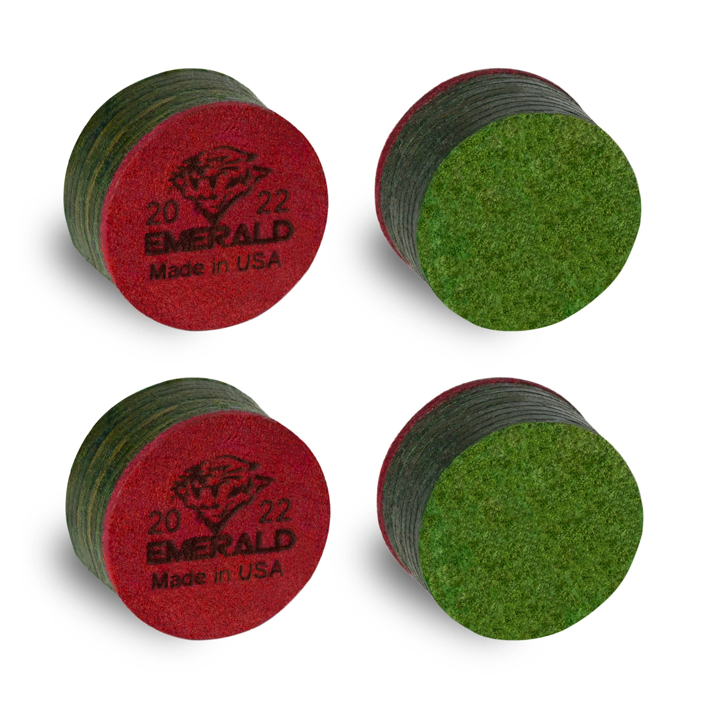 TigerProducts Tiger Emerald Laminated Billiard CUE Tips 2 (Two) pcs - 13mm