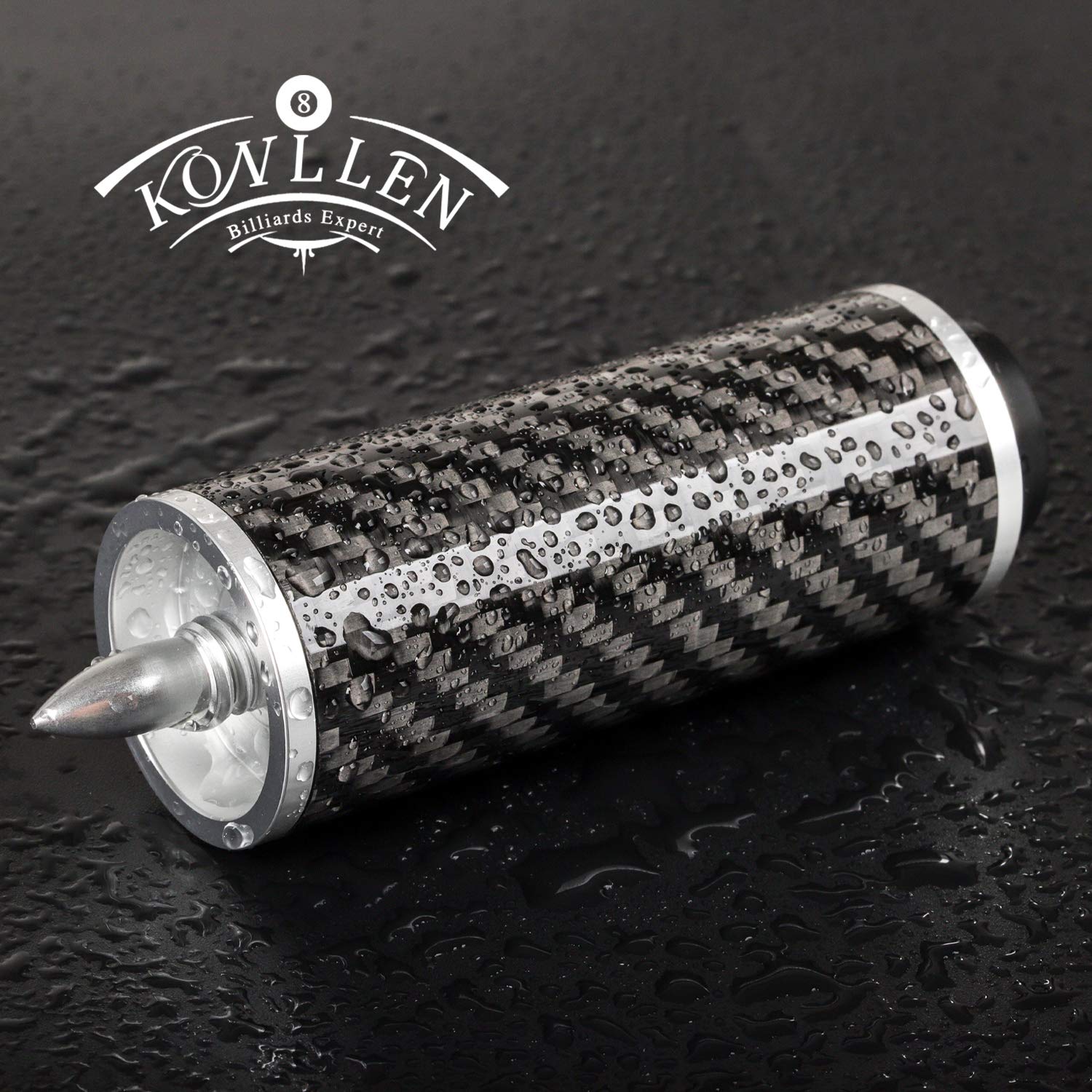 KONLLEN Pool Cue Extension 3 inch Carbon Fiber Billiard Cue Extension Billiard Accessories for Pool Sticks