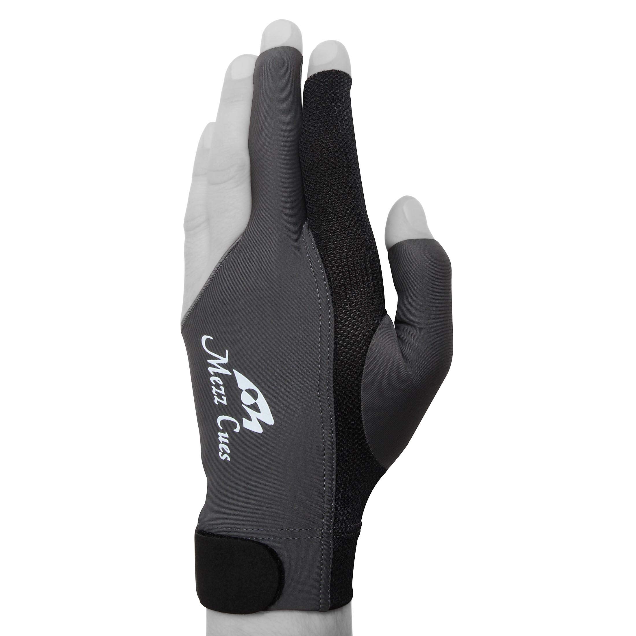 MEZZ Premium Billiard Glove Left Hand Grey Color