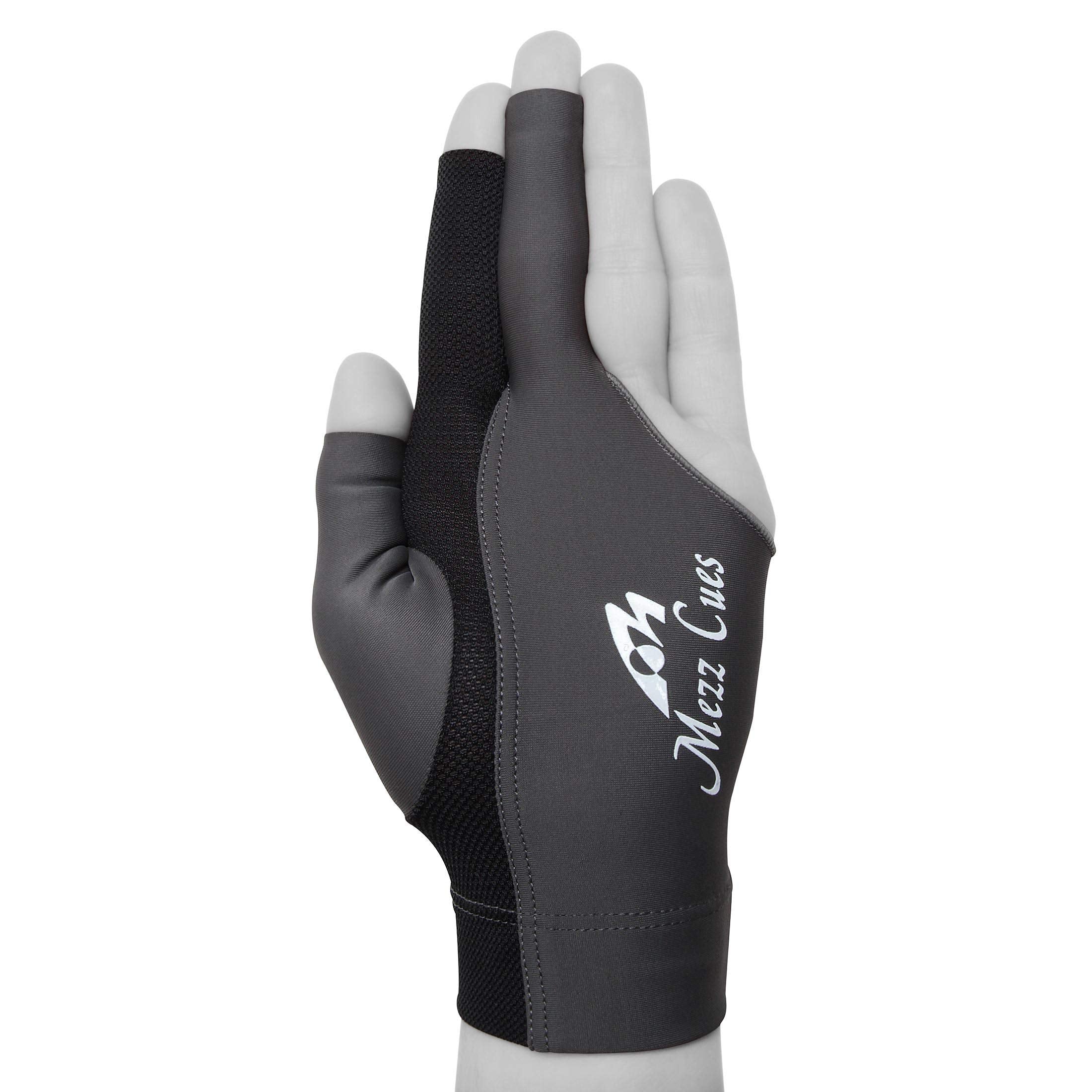 MEZZ Premium Billiard Glove Left Hand Grey Color
