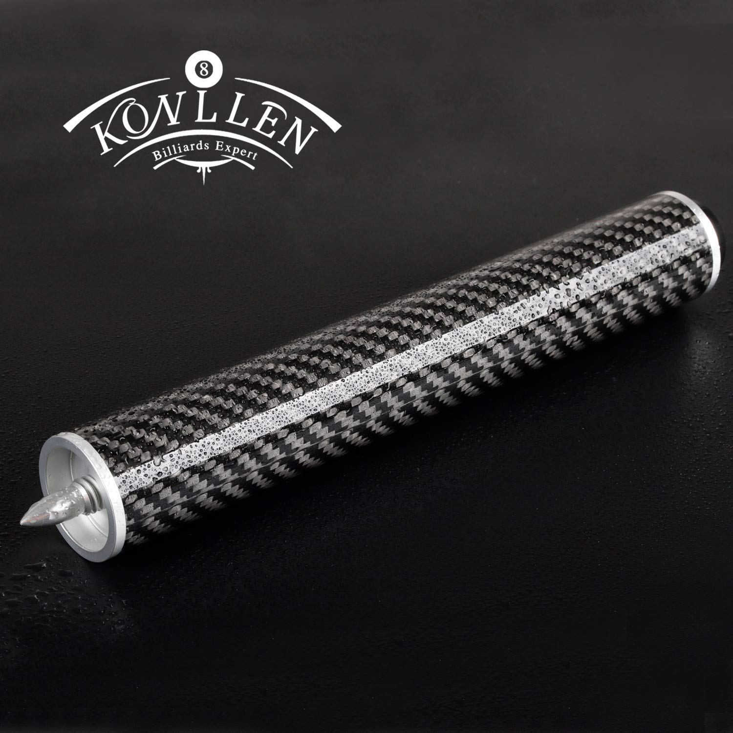 KONLLEN Pool Cue Extension 8 inch Carbon Fiber Billiard Cue Extension Billiard Accessories for Pool Sticks