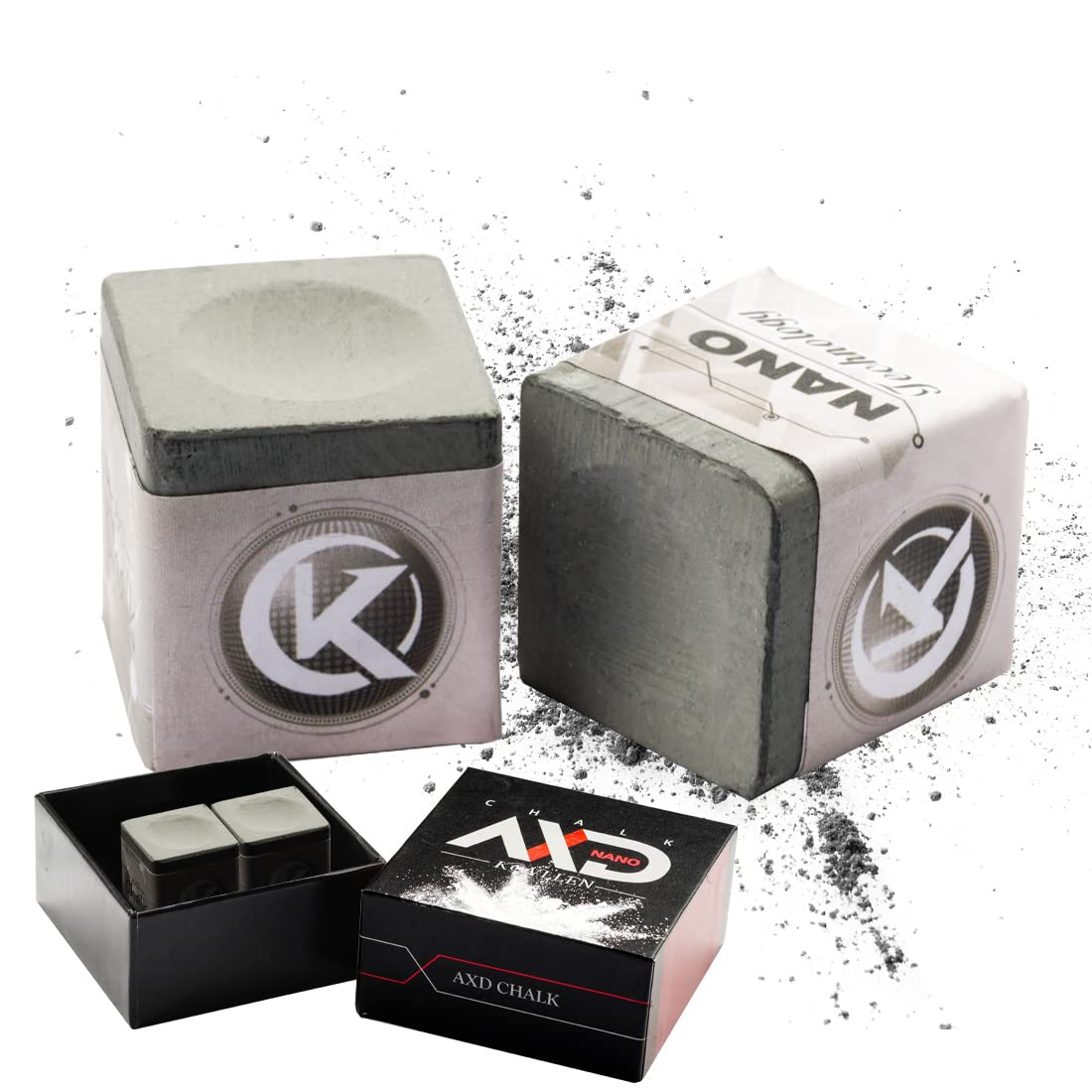 KONLLEN Pool Cue Chalk Nano Technology Billiard Chalk for Professional Tournament Dedicated Pool Chalk (Outstanding Performance, Reduce Miscue, Durable)