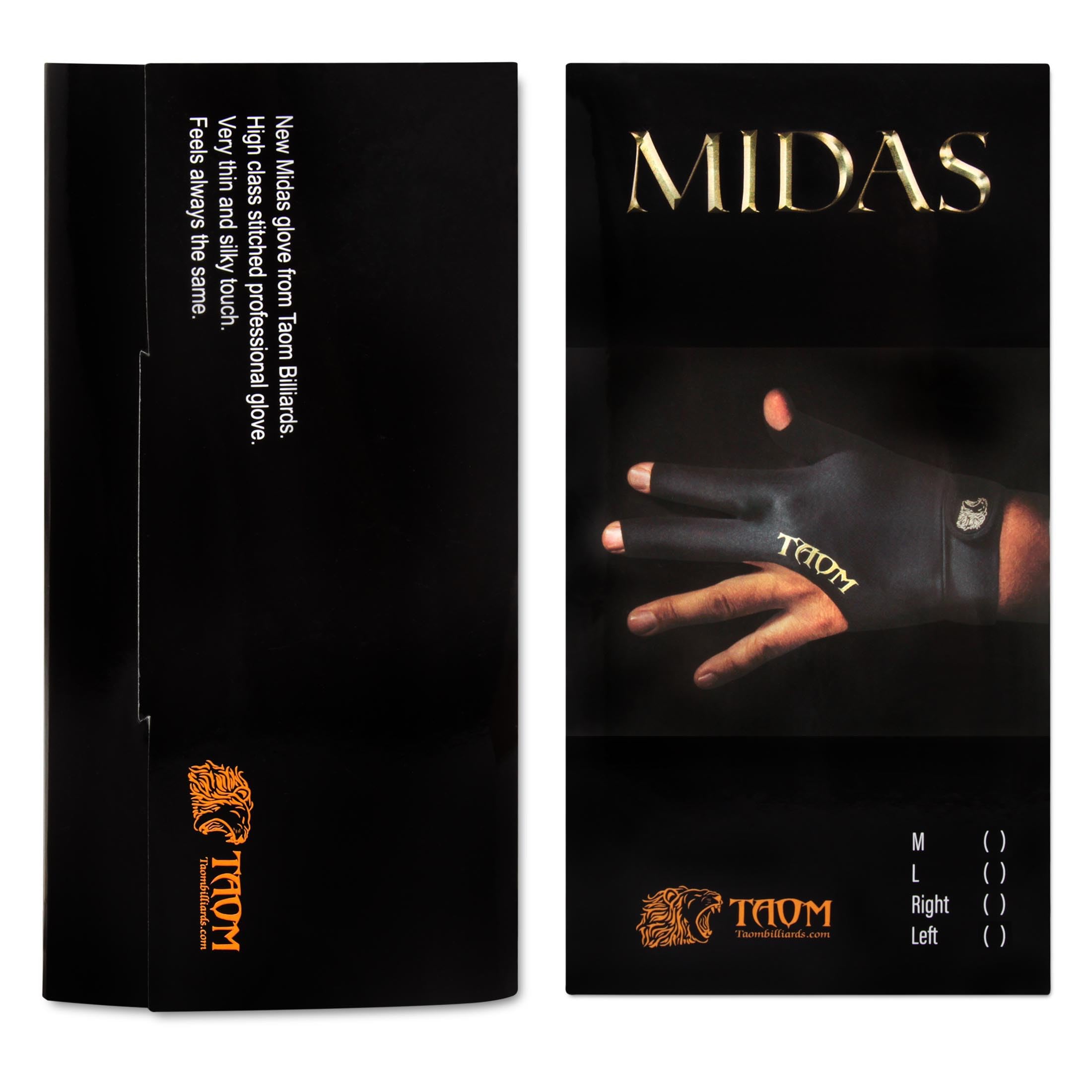 TAOM Midas Billiard Pool CUE Glove - for Left Hand