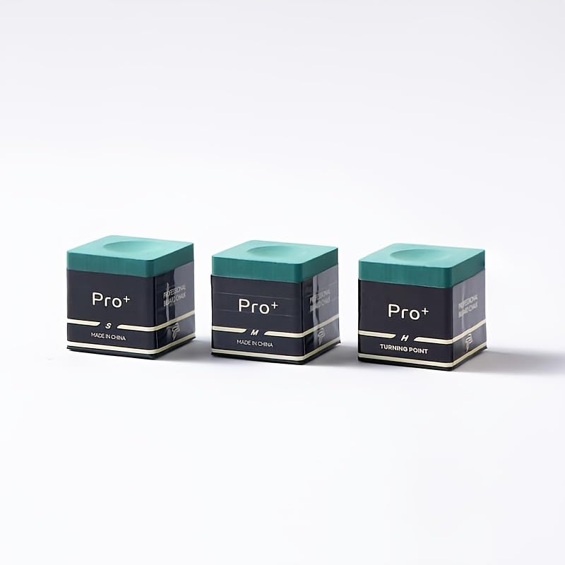 Turning Point Pool Cue Chalk with Aluminum Holder TP Pro Billiard Chalk M-For Medium Tip TP Pro Green for Professional Tournament Dedicated