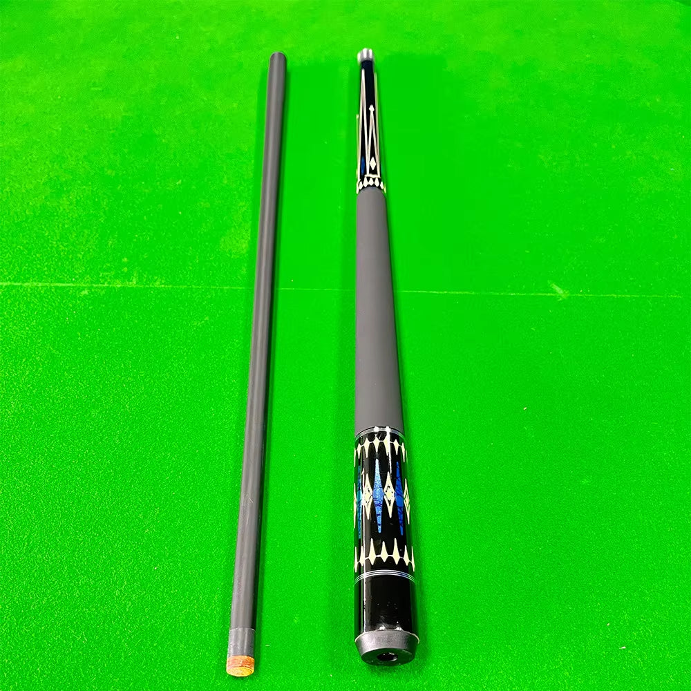 1/2 Split 13MM Leather Head Carbon Fiber Pool Cue With Smooth Feel and Strong Hitting Feeling