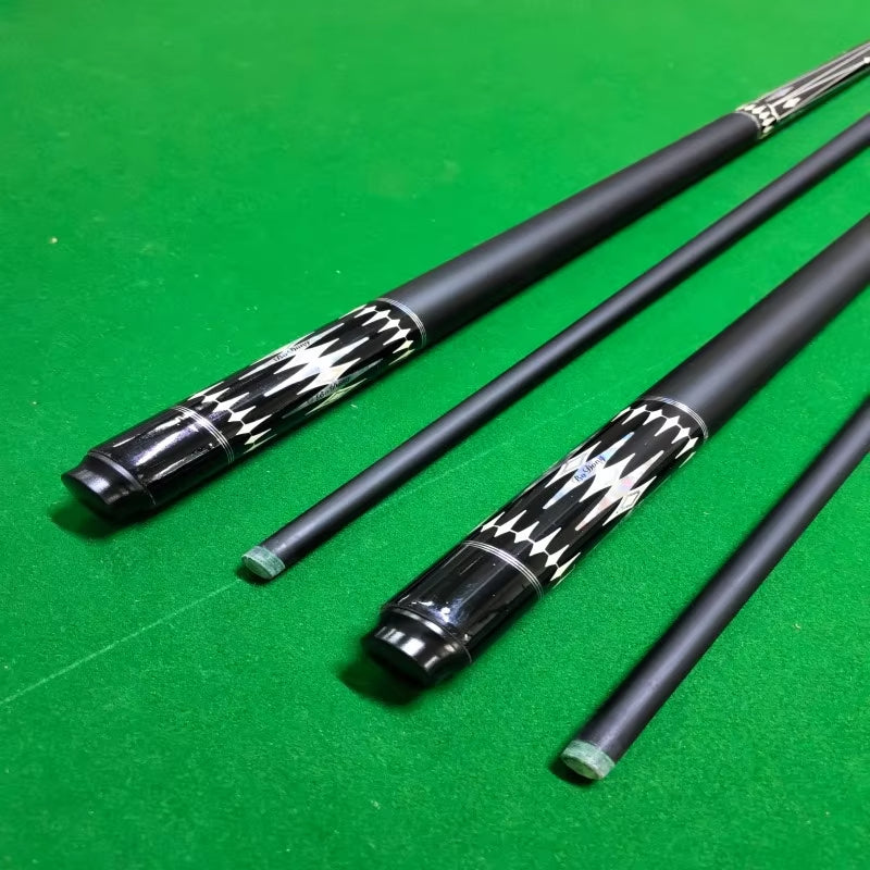 1/2 Split 13MM Leather Head Carbon Fiber Pool Cue With Smooth Feel and Strong Hitting Feeling