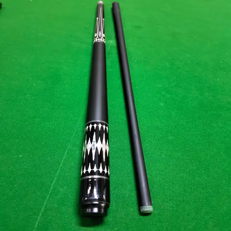 1/2 Split 13MM Leather Head Carbon Fiber Pool Cue With Smooth Feel and Strong Hitting Feeling