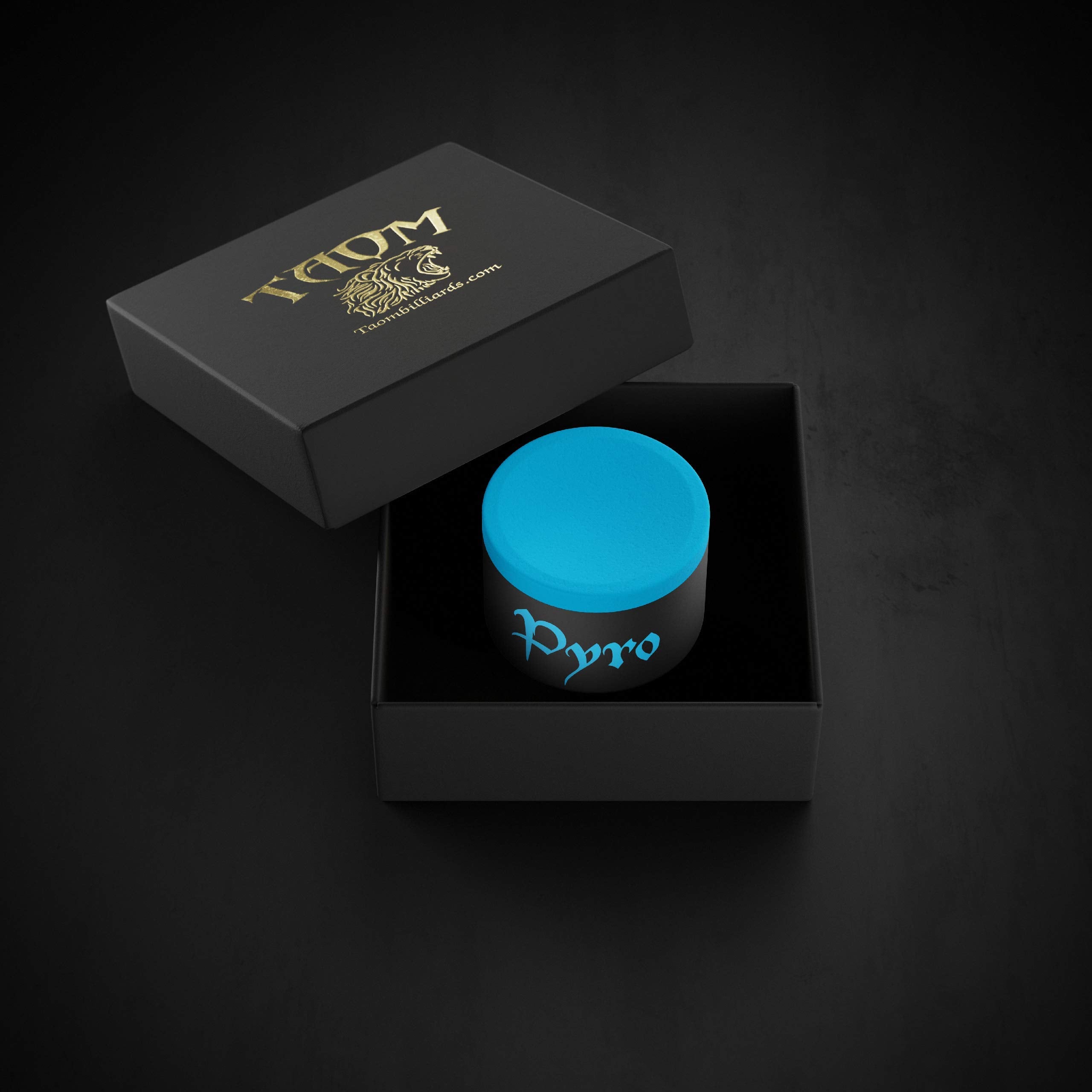 TAOM Pyro Blue Billiard Cue Chalk Handmade in Finland