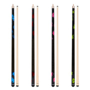 4 Pieces Pool Cue Stick 58 inch 18 oz 19 oz 20 oz 21 oz Billiard House Bar Pool Stick