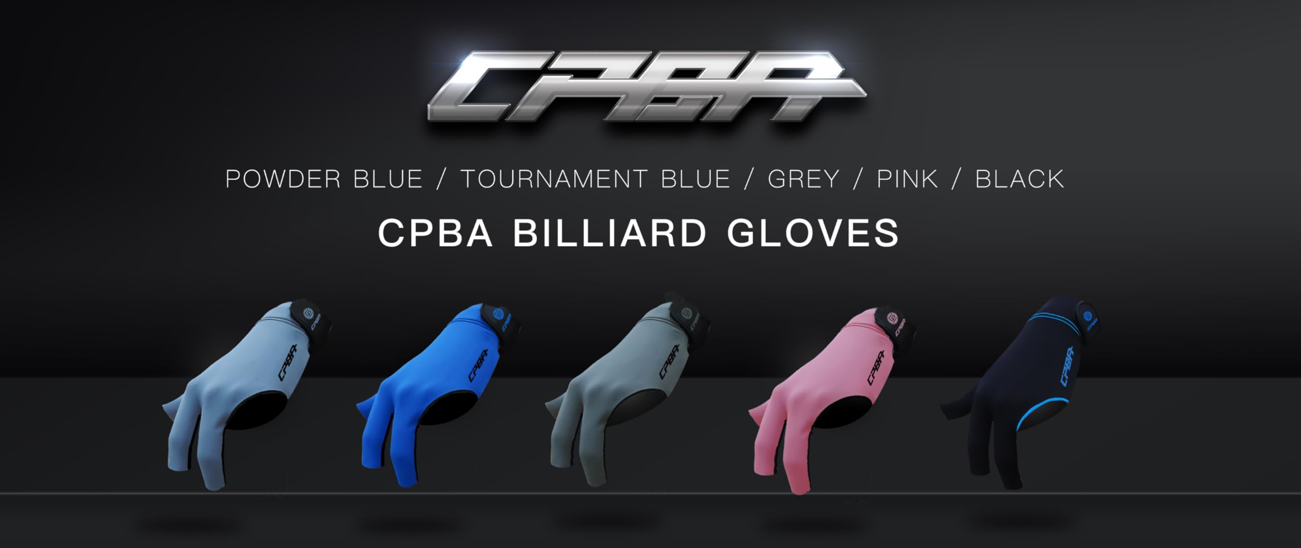 CPBA Professional Billiards Glove Left Hand Navy Blue Color
