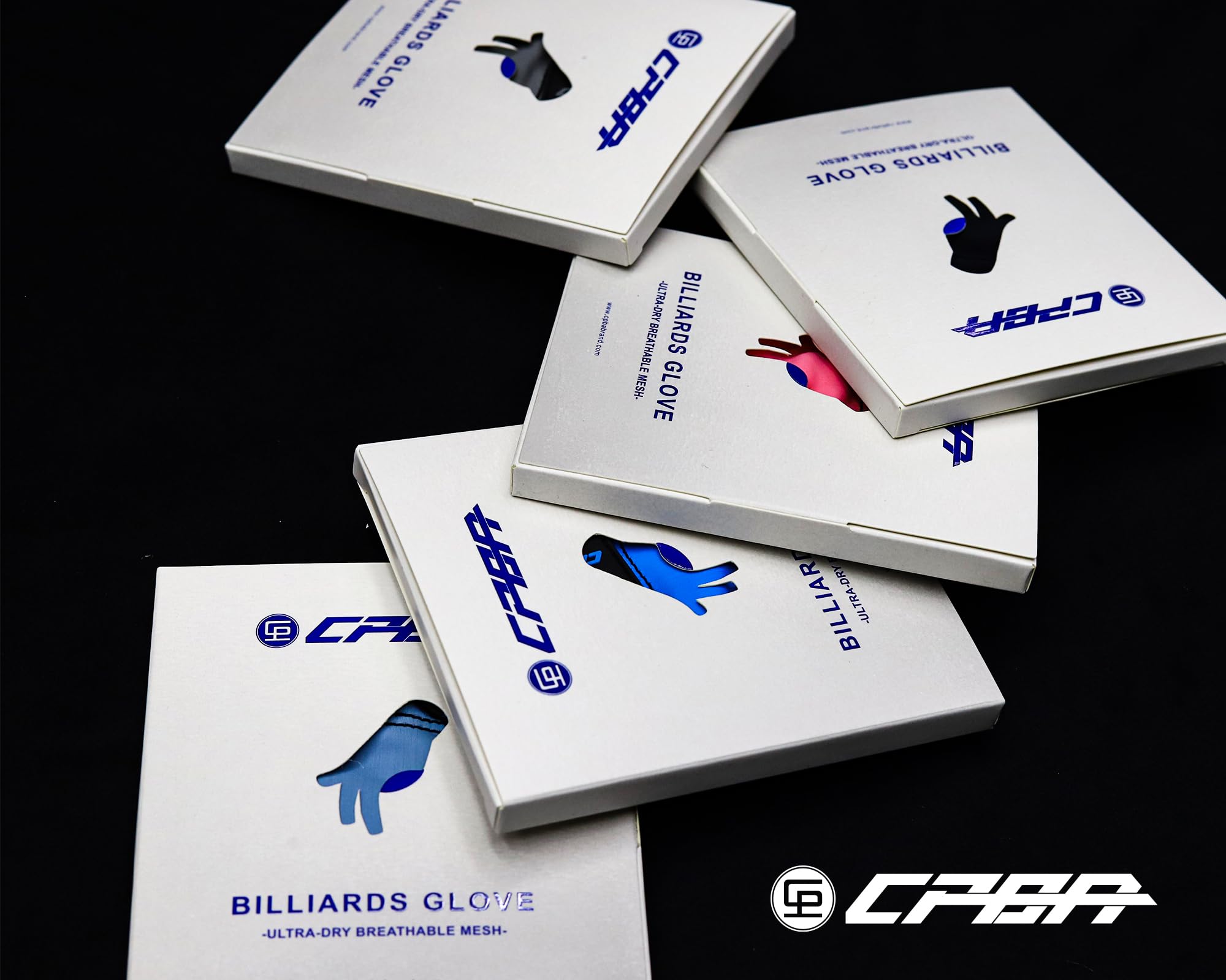 CPBA Professional Billiards Glove Left Hand Navy Blue Color