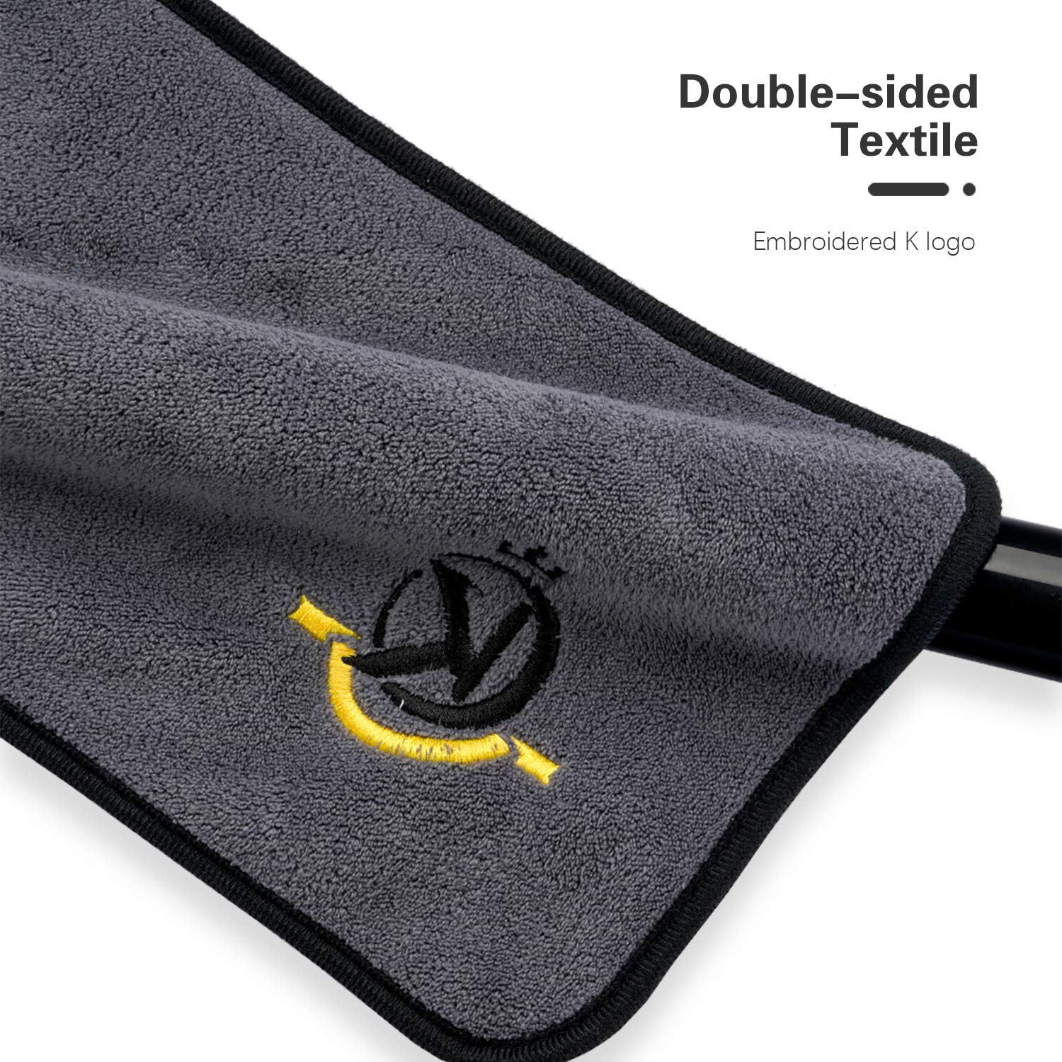 KONLLEN Billiards Billiard cue Towel - 100% Cotton Black 8-Ball Pool Cue Clean Towel Maintenance Accessories Cleaning Set Shaft Wax