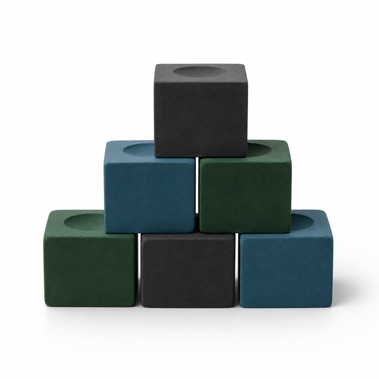 Private label billiard chalk products on white
