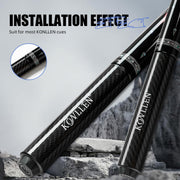 KONLLEN Pool Cue Extension 6 inch Carbon Fiber Billiard Cue Extension Billiard Accessories for Pool Sticks