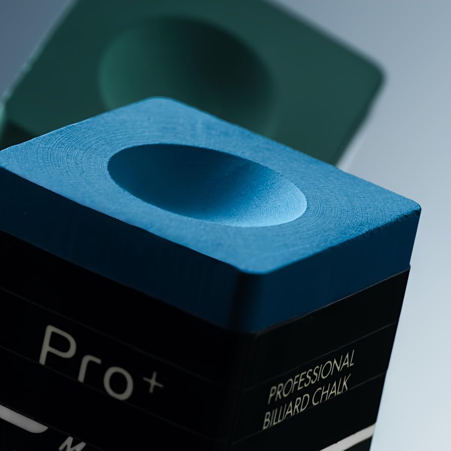 Turning Point Pool Cue Chalk with Aluminum Holder TP Pro Billiard Chalk H-For Hard Tip Blue for Professional Tournament Dedicated