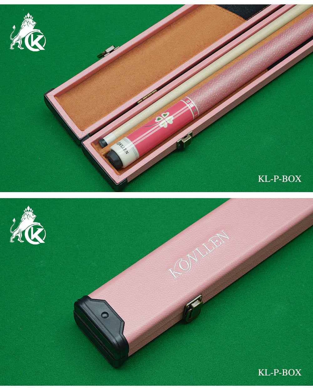 Konllen PU pink hard wooden box - 1 Butt x 1 Shaft