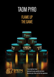 TAOM Pyro Blue Billiard Cue Chalk Handmade in Finland