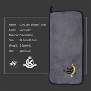 Konllen Yellow 100% Cotton Billiard Cue Towel