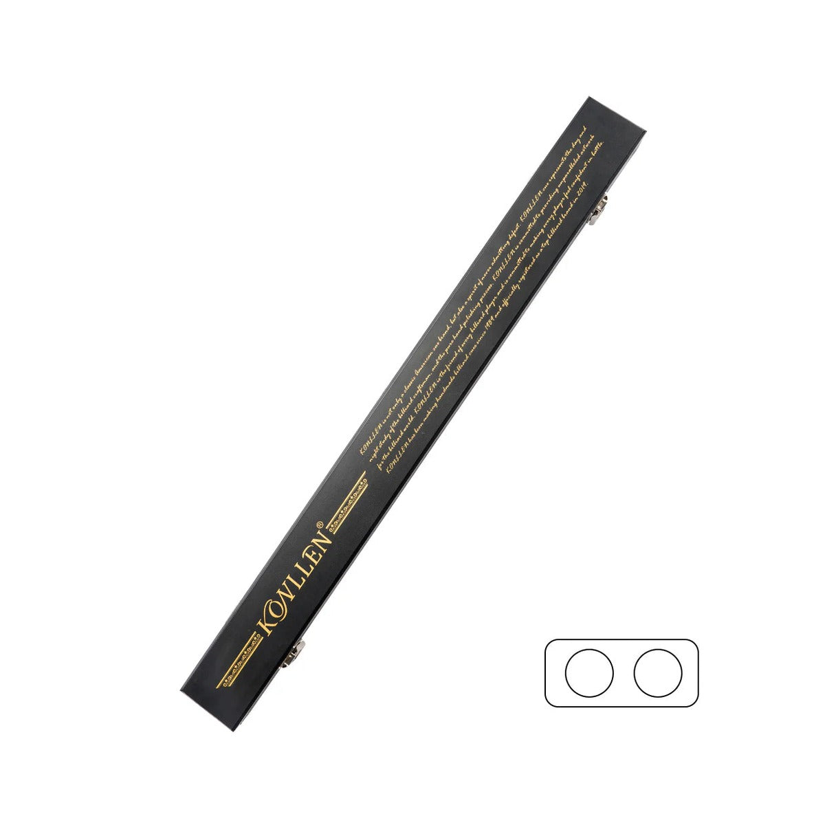 Konllen 1x1 Hard Wooden Pool Cue Case on white background