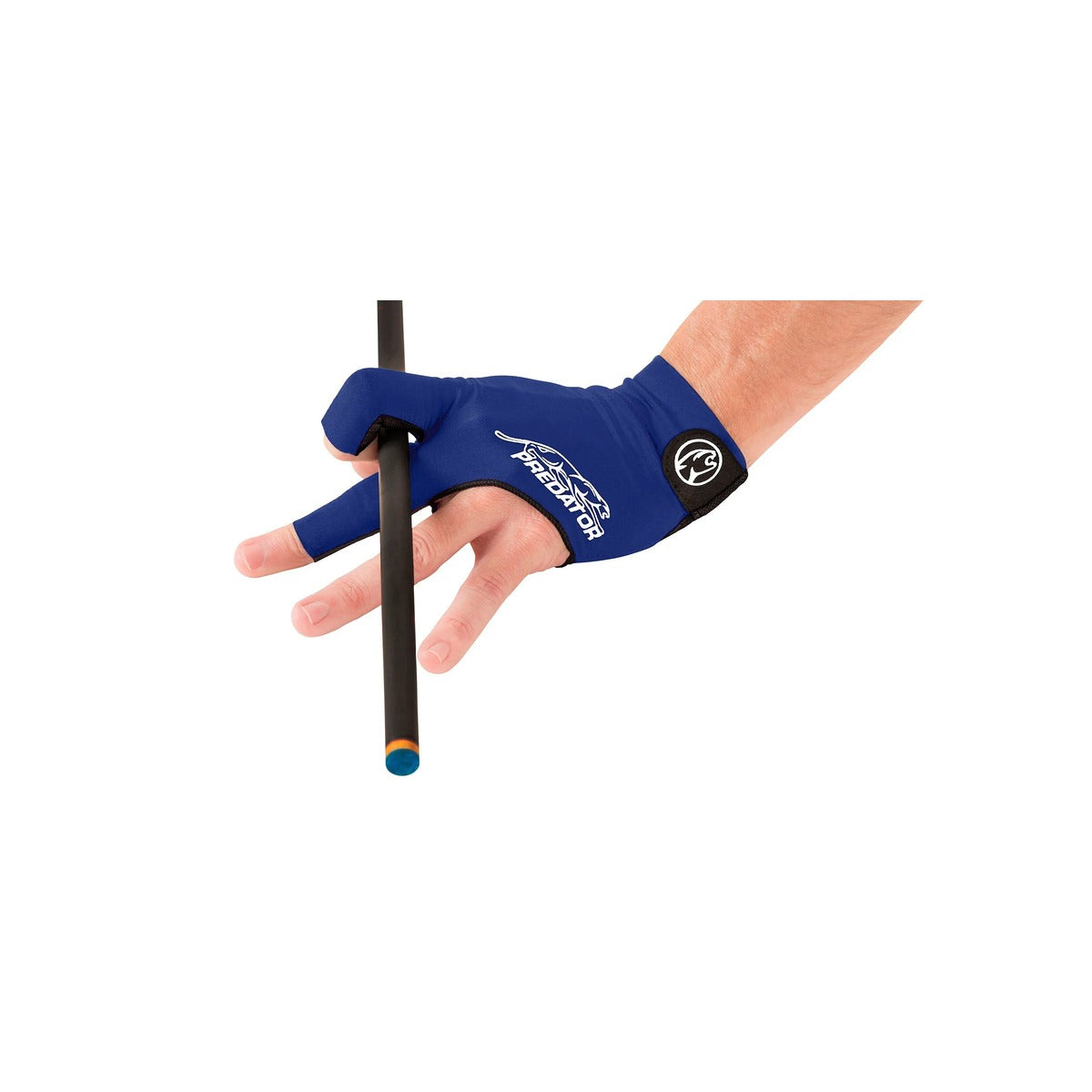 Predator Second Skin Billiard Glove - Navy Blue/White on white background