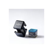 Turning Point Cue Chalk Pro+ Blue with Aluminum Holder on white background
